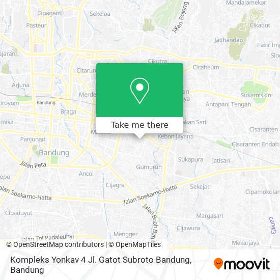 Kompleks Yonkav 4 Jl. Gatot Subroto Bandung map