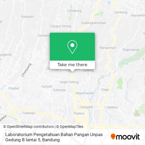 Laboratorium Pengetahuan Bahan Pangan Unpas Gedung B lantai 5 map