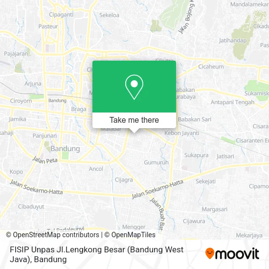 FISIP Unpas Jl.Lengkong Besar (Bandung West Java) map