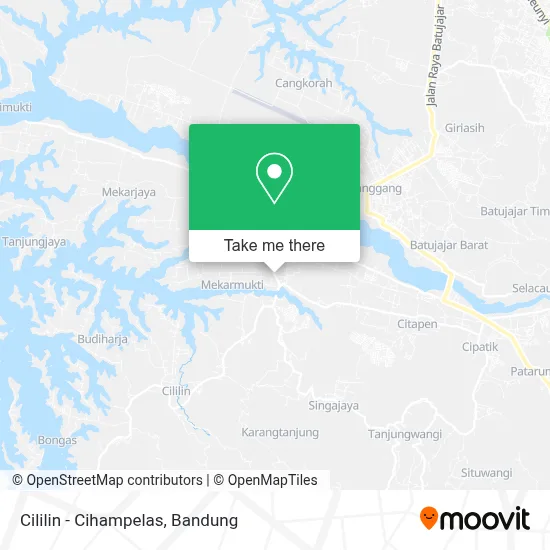 Cililin - Cihampelas map