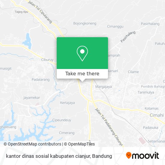 kantor dinas sosial kabupaten cianjur map