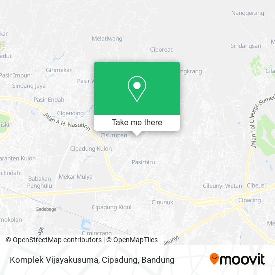 Komplek Vijayakusuma, Cipadung map