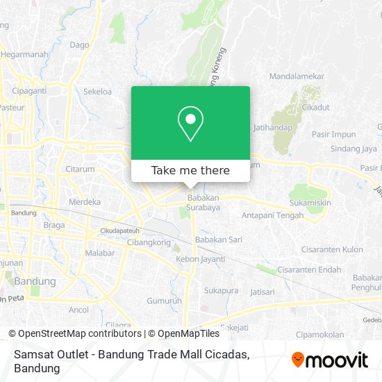 Samsat Outlet - Bandung Trade Mall Cicadas map