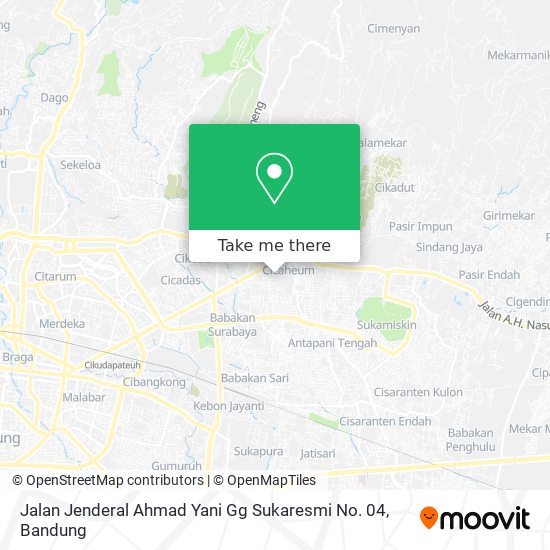 Jalan Jenderal Ahmad Yani Gg Sukaresmi No. 04 map