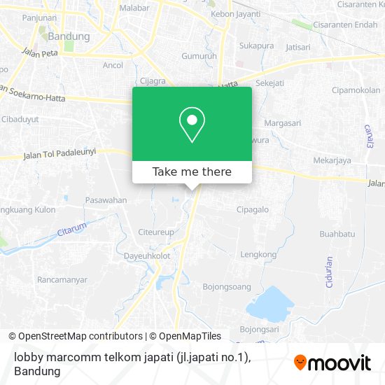 lobby marcomm telkom japati (jl.japati no.1) map
