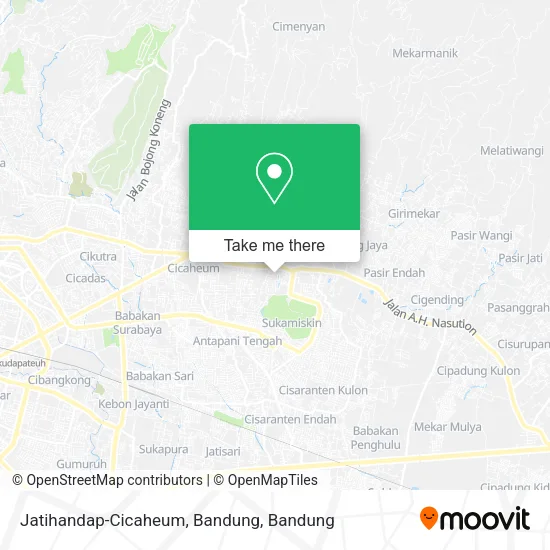 Jatihandap-Cicaheum, Bandung map