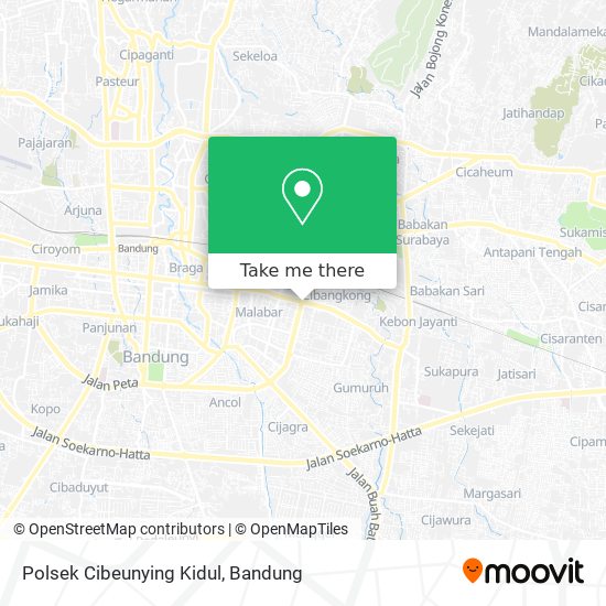 Polsek Cibeunying Kidul map