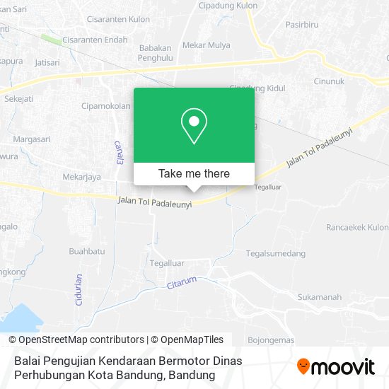 Balai Pengujian Kendaraan Bermotor Dinas Perhubungan Kota Bandung map