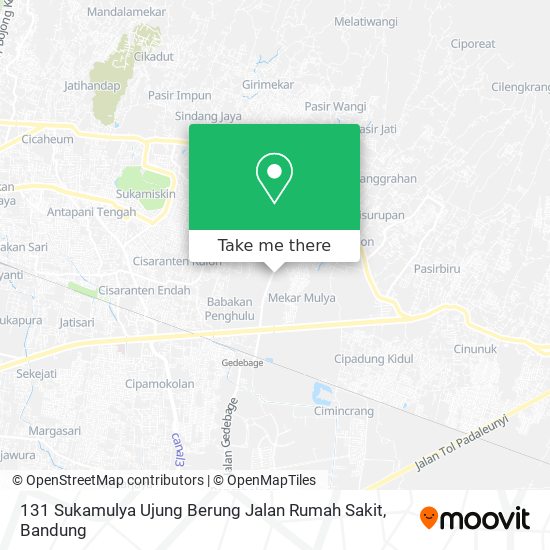 131 Sukamulya Ujung Berung Jalan Rumah Sakit map
