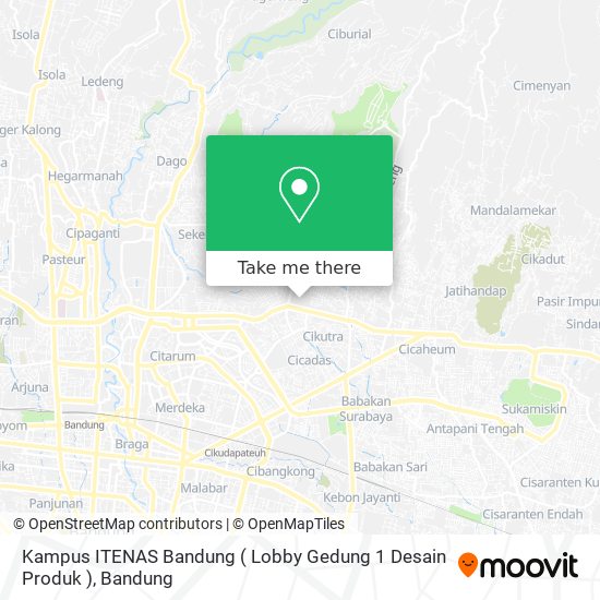 Kampus ITENAS Bandung ( Lobby Gedung 1 Desain Produk ) map