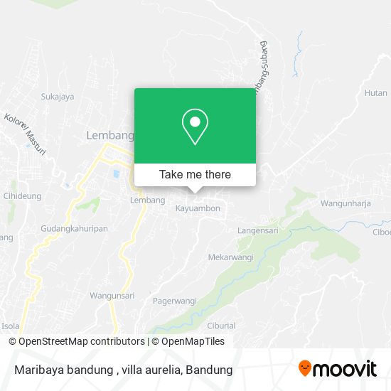 Maribaya bandung , villa aurelia map