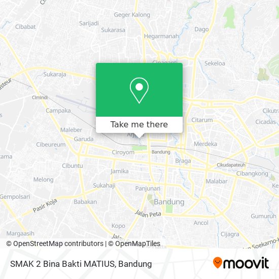 SMAK 2 Bina Bakti MATIUS map