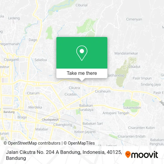 Jalan Cikutra No. 204 A Bandung, Indonesia, 40125 map
