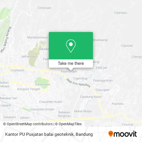 Kantor PU Pusjatan balai geoteknik map