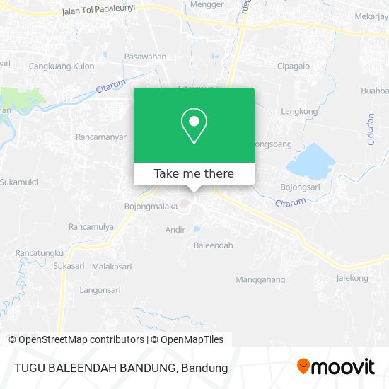 TUGU BALEENDAH BANDUNG map