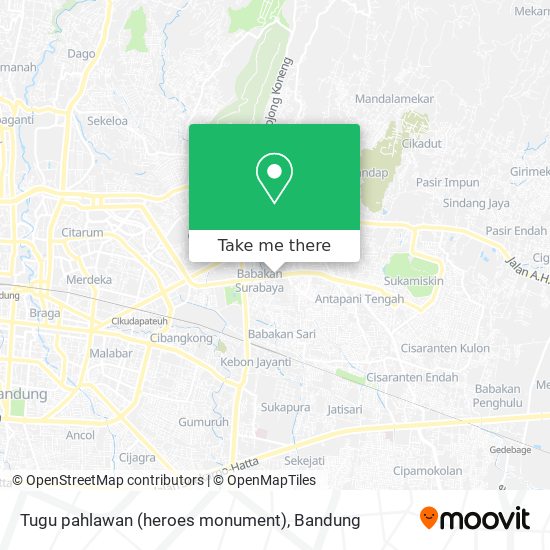 Tugu pahlawan (heroes monument) map