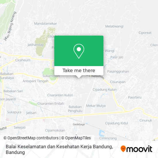 Balai Keselamatan dan Kesehatan Kerja Bandung map