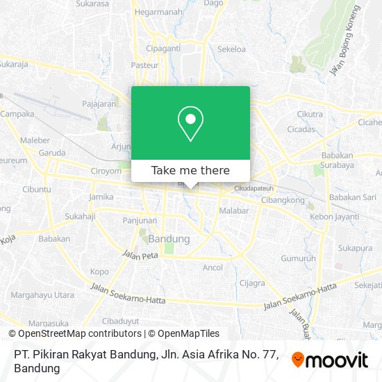 PT. Pikiran Rakyat Bandung, Jln. Asia Afrika No. 77 map