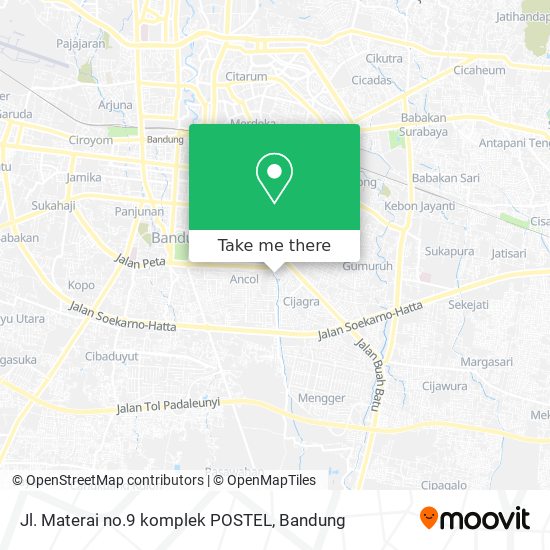 Jl. Materai no.9 komplek POSTEL map