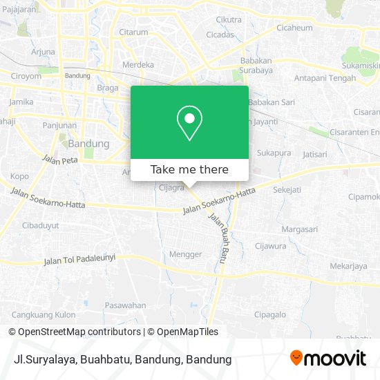 Jl.Suryalaya, Buahbatu, Bandung map
