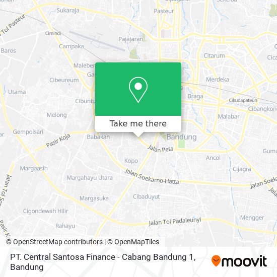 PT. Central Santosa Finance - Cabang Bandung 1 map