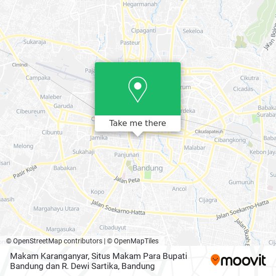Makam Karanganyar, Situs Makam Para Bupati Bandung dan R. Dewi Sartika map