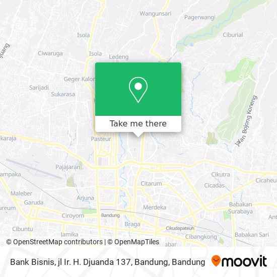 Bank Bisnis, jl Ir. H. Djuanda 137, Bandung map