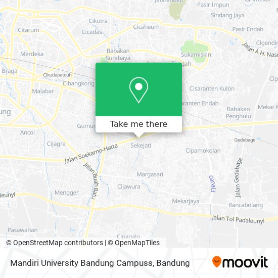 Mandiri University Bandung Campuss map