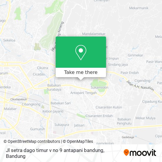 Jl setra dago timur v no 9 antapani bandung map