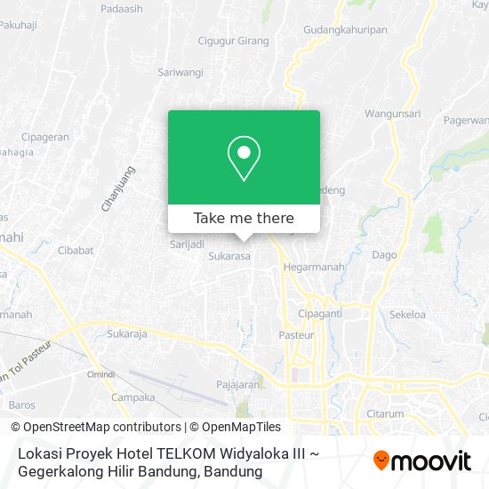 Lokasi Proyek Hotel TELKOM Widyaloka III ~ Gegerkalong Hilir Bandung map