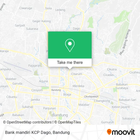Bank mandiri KCP Dago map