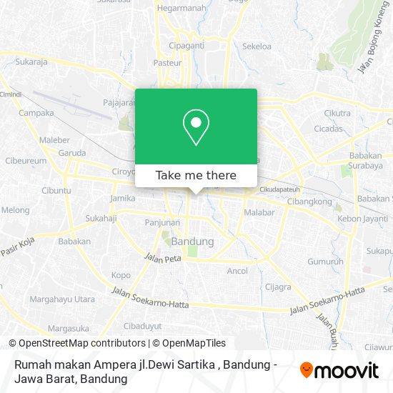 Rumah makan Ampera jl.Dewi Sartika , Bandung - Jawa Barat map