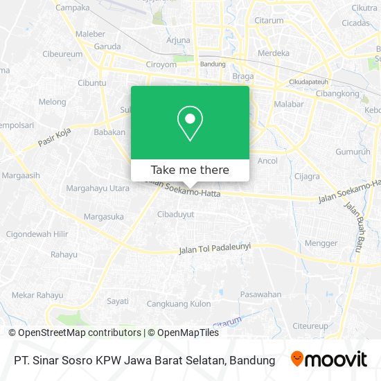 PT. Sinar Sosro KPW Jawa Barat Selatan map