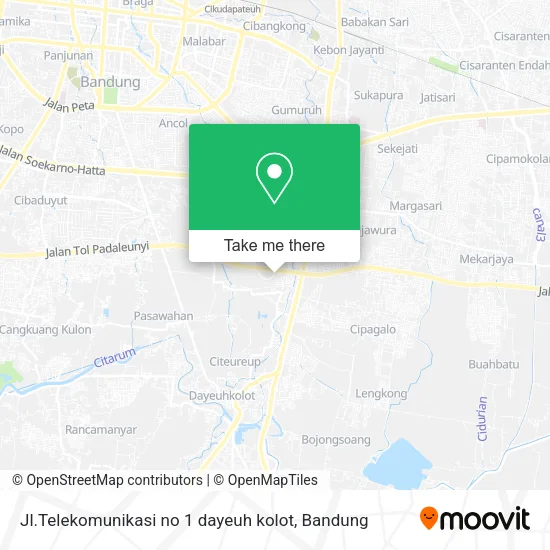 Jl.Telekomunikasi no 1 dayeuh kolot map