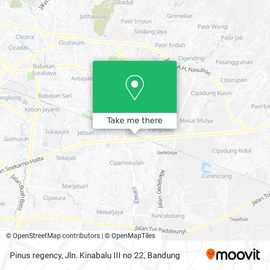 Pinus regency, Jln. Kinabalu III no 22 map