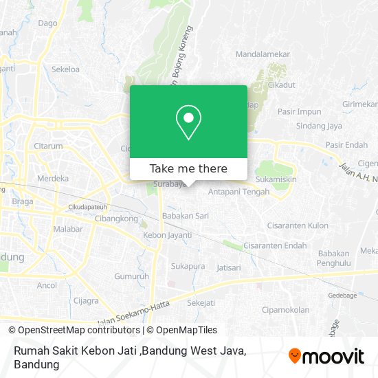 Rumah Sakit Kebon Jati ,Bandung West Java map