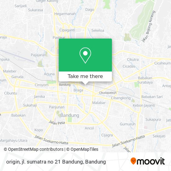 origin, jl. sumatra no 21 Bandung map