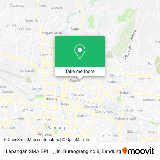Lapangan SMA BPI 1 , jln. Burangrang no.8 map