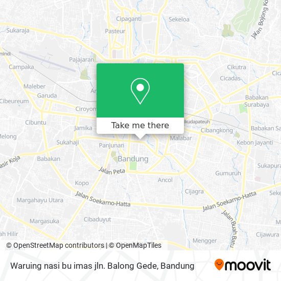 Waruing nasi bu imas jln. Balong Gede map