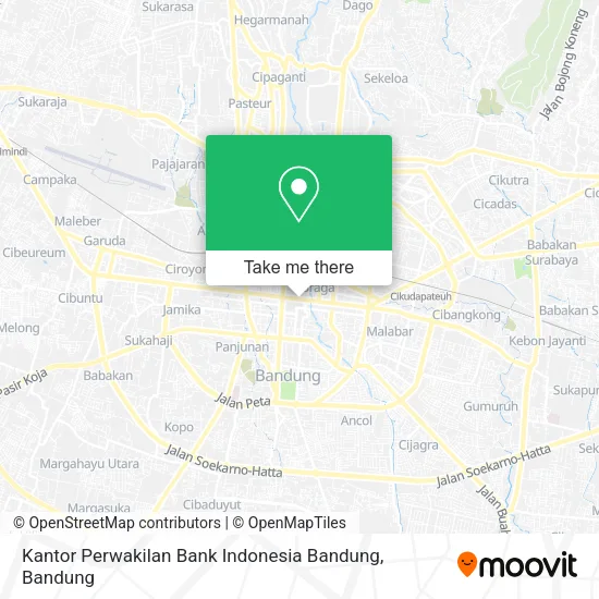 Kantor Perwakilan Bank Indonesia Bandung map