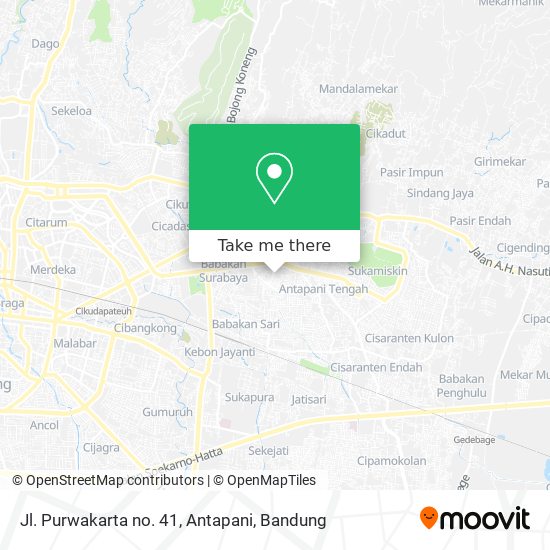 Jl. Purwakarta no. 41, Antapani map