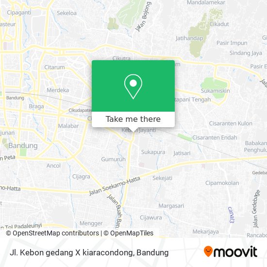 Jl. Kebon gedang X kiaracondong map