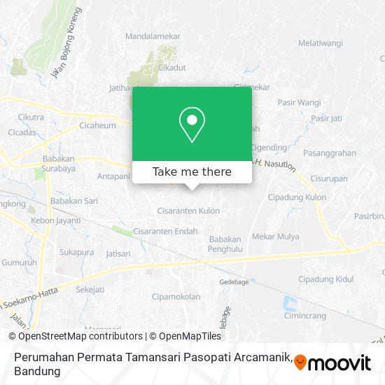 Perumahan Permata Tamansari Pasopati Arcamanik map