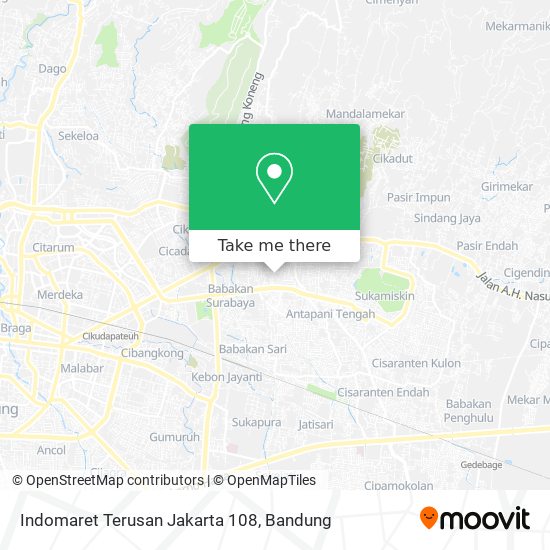 Indomaret Terusan Jakarta 108 map