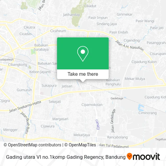 Gading utara VI no.1komp Gading Regency map