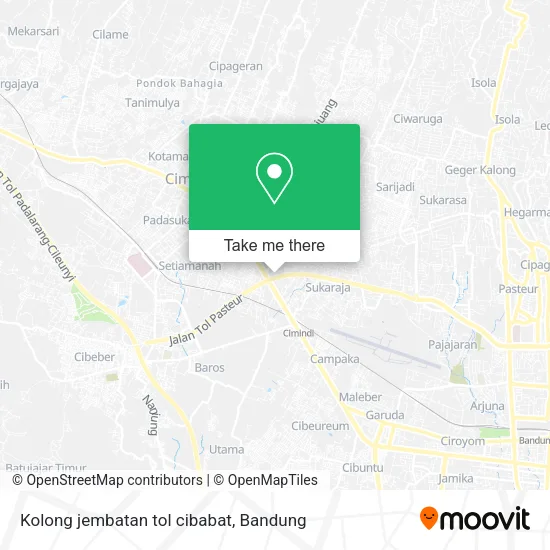 Kolong jembatan tol cibabat map