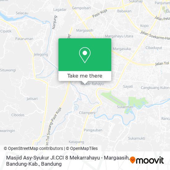 Masjid Asy-Syukur Jl.CCI 8 Mekarrahayu - Margaasih, Bandung-Kab. map