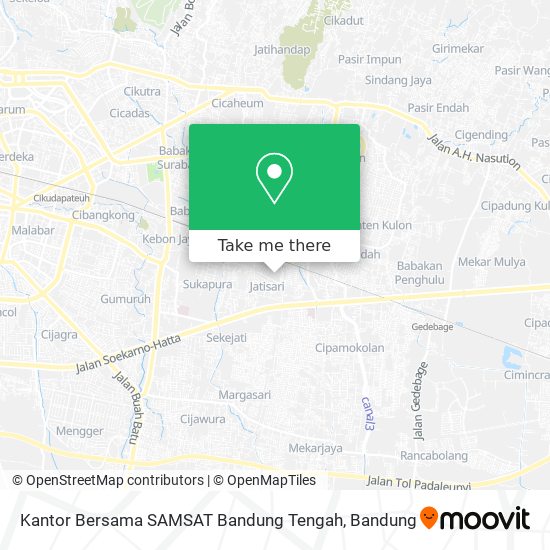 Kantor Bersama SAMSAT Bandung Tengah map