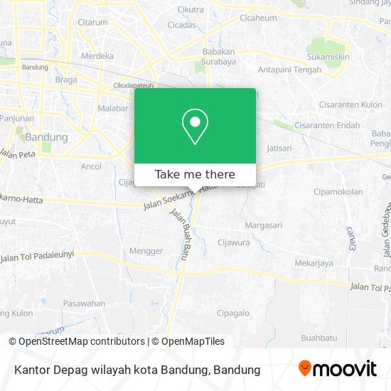Kantor Depag wilayah kota Bandung map