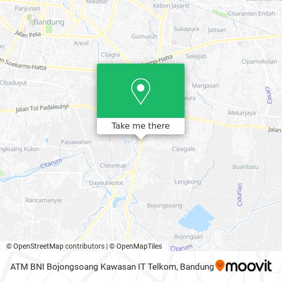 ATM BNI Bojongsoang Kawasan IT Telkom map